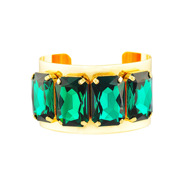 CUFFED IN GLAMOUR STATEMENT CUFF (EMERALD)