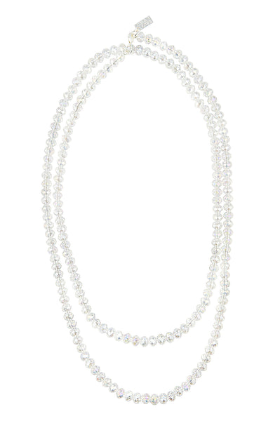 MULTI-LAYER GLAMOUR STATEMENT NECKLACE (CLEAR/AB)