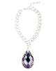 RED CARPET GLAMOUR STATEMENT NECKLACE (PURPLE)