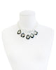 CROWNED IN CRYSTAL STATEMENT NECKLACE (CHROMIUM GREY)