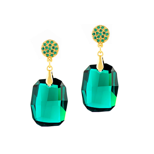 EMERALD DEBUTANTE STATEMENT EARRINGS