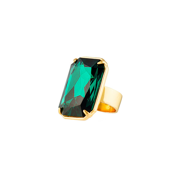 HOLLYWOOD STARDOM STATEMENT RING (EMERALD)