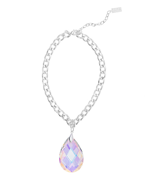 HOLLYWOOD ELEGANCE STATEMENT NECKLACE (AURORA BOREALIS)