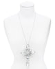 CRYSTAL ELEGANCE STATEMENT NECKLACE (SILVER/CLEAR)