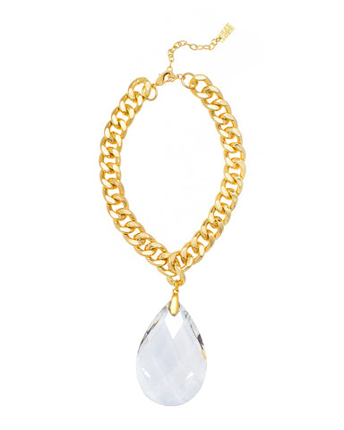 RED CARPET GLAMOUR STATEMENT NECKLACE (CLEAR)