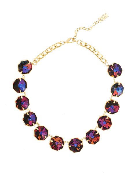 GLITTER GIRL STATEMENT NECKLACE (VOLCANO)