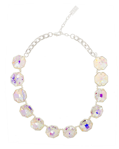 GLITTER GIRL STATEMENT NECKLACE (AURORA BOREALIS)