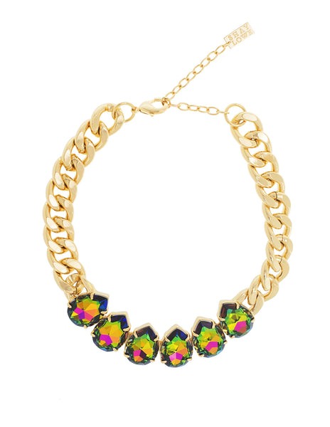 POWER DROP STATEMENT NECKLACE (VITRAIL)