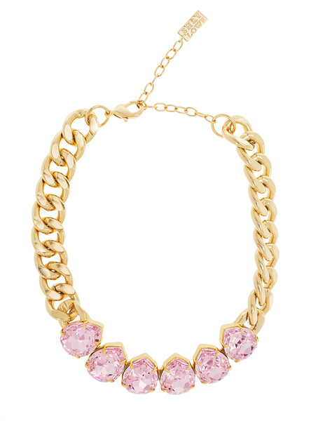 POWER DROP STATEMENT NECKLACE (ROSALINE)