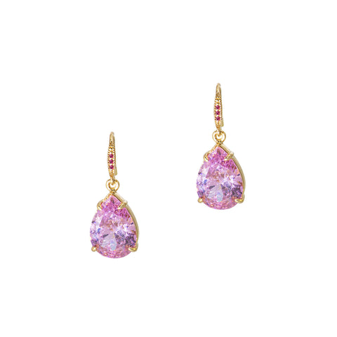 TOUCH OF SPARKLE STATEMENT EARRINGS (ROSE PINK)