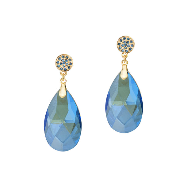 GO GLAM STATEMENT EARRINGS (BLUE)