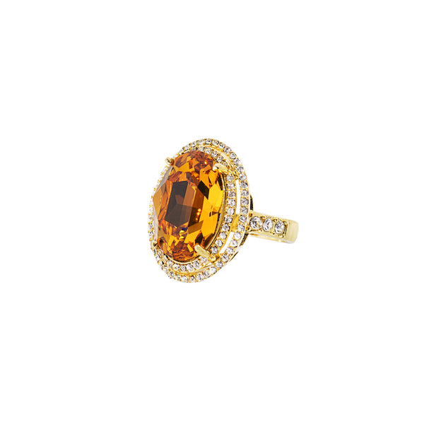 REGAL ESSENCE STATEMENT RING (GOLD/TOPAZ)