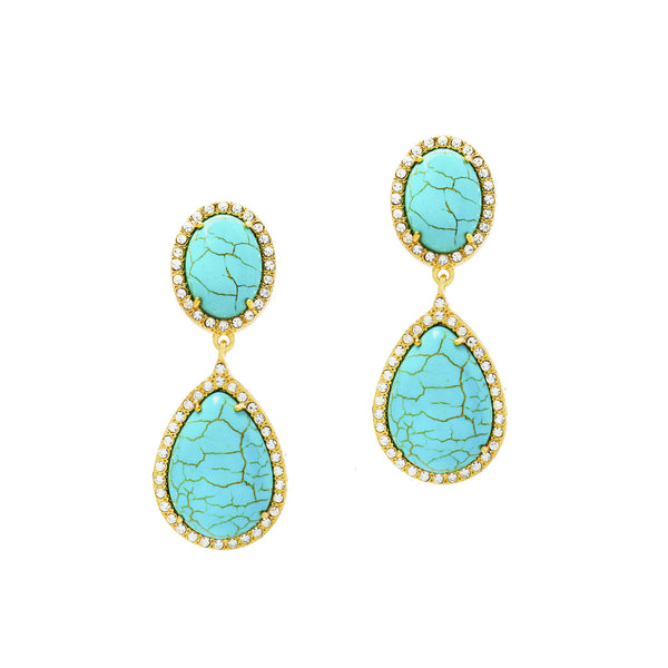 MEDITERRANEAN GLAMOUR STATEMENT EARRINGS