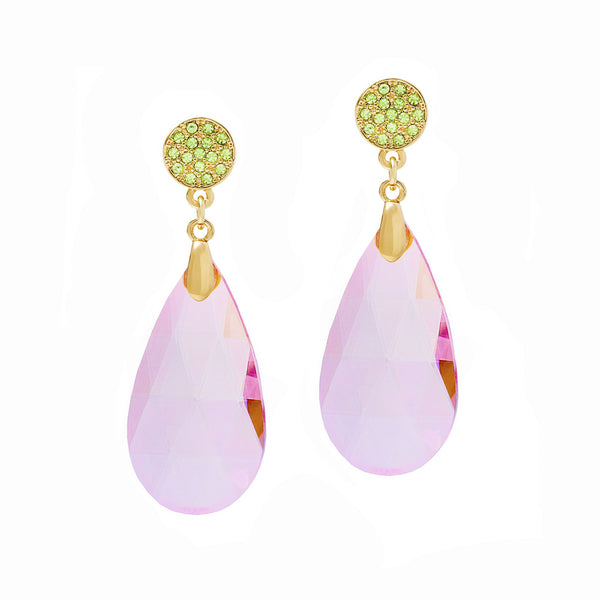 GO GLAM STATEMENT EARRINGS (LIGHT PINK)