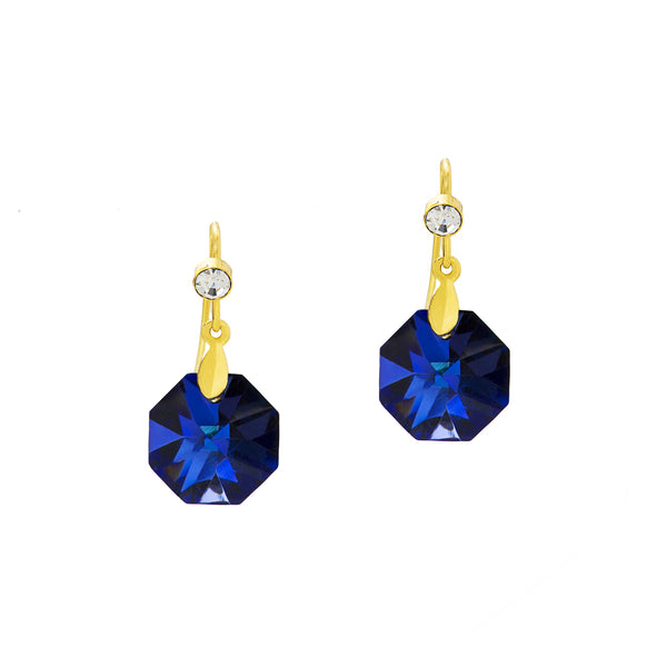 GLITTER GIRL STATEMENT EARRINGS (SAPPHIRE)