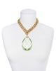 RED CARPET GLAMOUR STATEMENT NECKLACE (LIGHT GREEN)