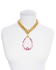 RED CARPET GLAMOUR STATEMENT NECKLACE (LIGHT PINK)