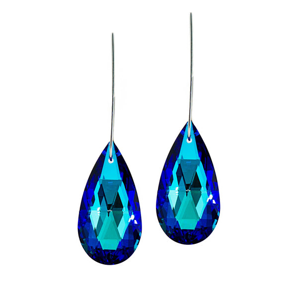AZURE GLAMOUR STATEMENT EARRINGS