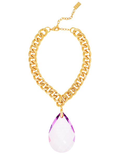 RED CARPET GLAMOUR STATEMENT NECKLACE (LILAC)