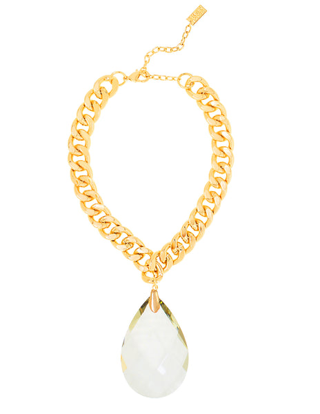 RED CARPET GLAMOUR STATEMENT NECKLACE (SAGE)