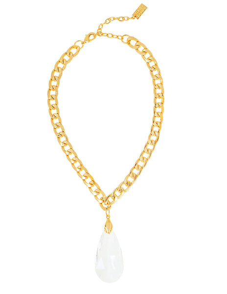 HOLLYWOOD ELEGANCE STATEMENT NECKLACE (CLEAR)