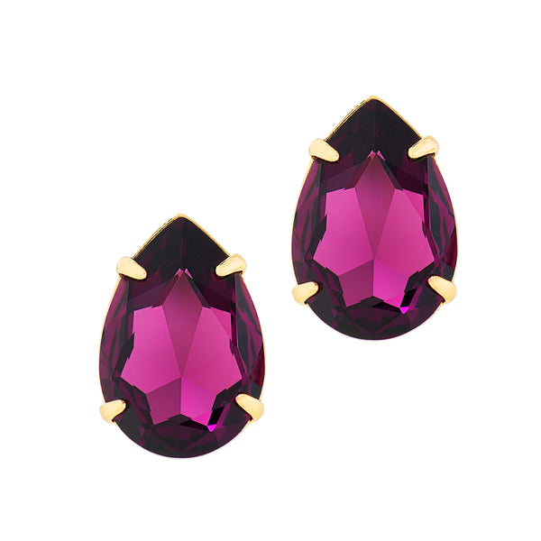 POWER DROP STATEMENT EARRINGS (AMETHYST)