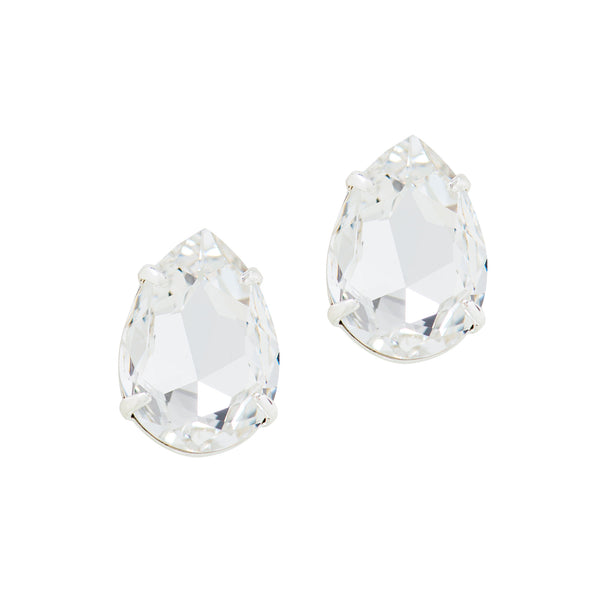 POWER DROP STATEMENT EARRINGS (CLEAR)