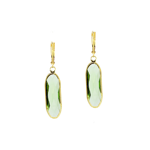 SPRING BLOOM STATEMENT EARRINGS (GOLD/MINT)