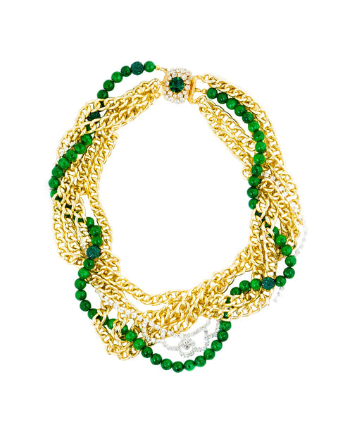 Emerald in Europe Statement Necklace