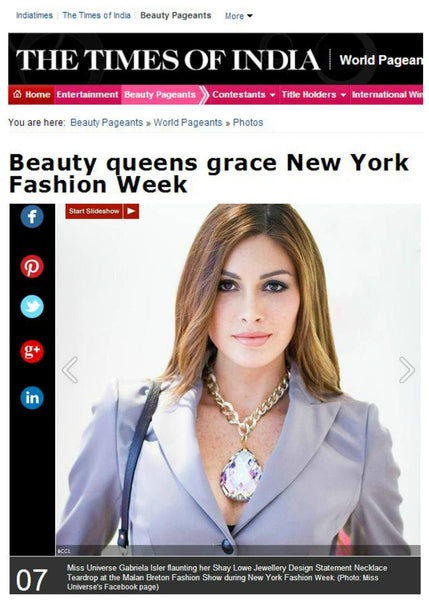 Miss Universe 2013 Wears Shay Lowe