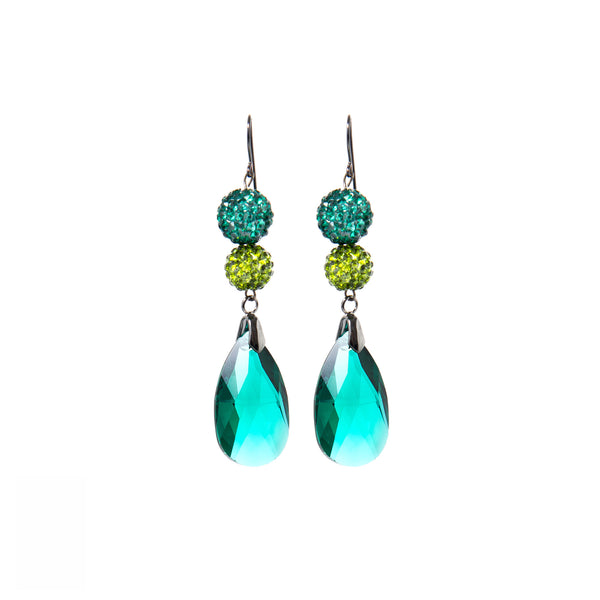 Emerald Debutante Statement Earrings