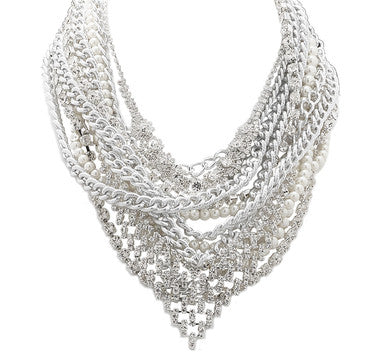 Aegte Collar-Tie V shaped Statement Necklace