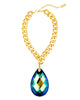 RED CARPET GLAMOUR STATEMENT NECKLACE (BERMUDA BLUE)