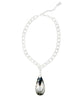 HOLLYWOOD ELEGANCE IN SILVER STATEMENT NECKLACE