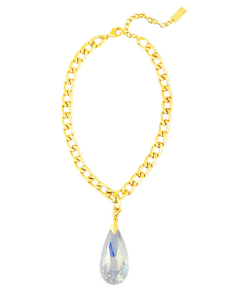 HOLLYWOOD ELEGANCE STATEMENT NECKLACE (AURORA BOREALIS)