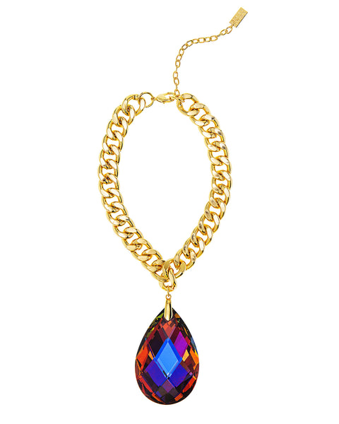 RED CARPET GLAMOUR STATEMENT NECKLACE (VOLCANO)