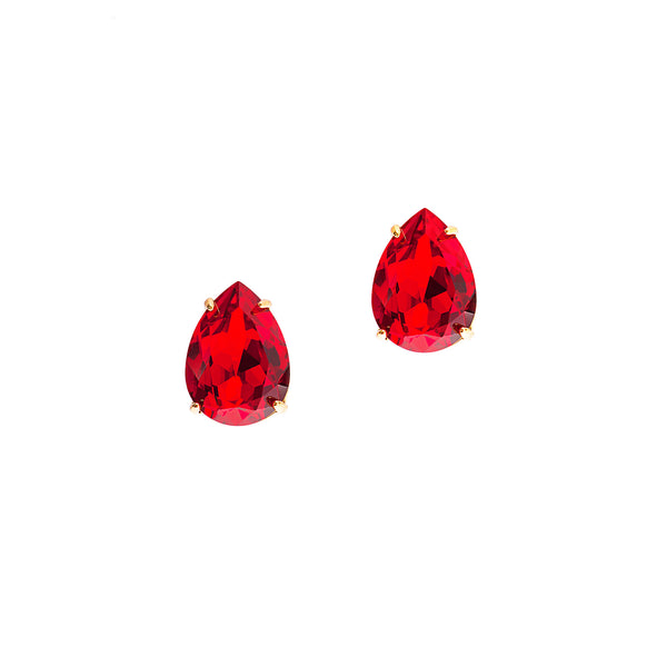 RICH IN GLAMOUR STATEMENT EARRINGS (RED)