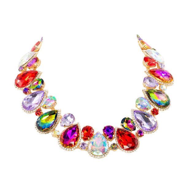 LIKE A QUEEN STATEMENT NECKLACE (MULTI-COLOUR)