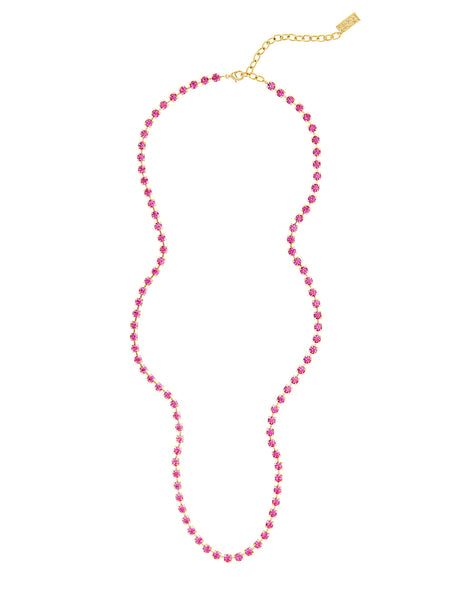 EVERYDAY GLAMOUR STATEMENT NECKLACE (GOLD/PINK)
