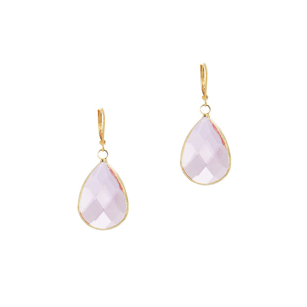 SPRING KISS STATEMENT EARRINGS (GOLD/PINK)
