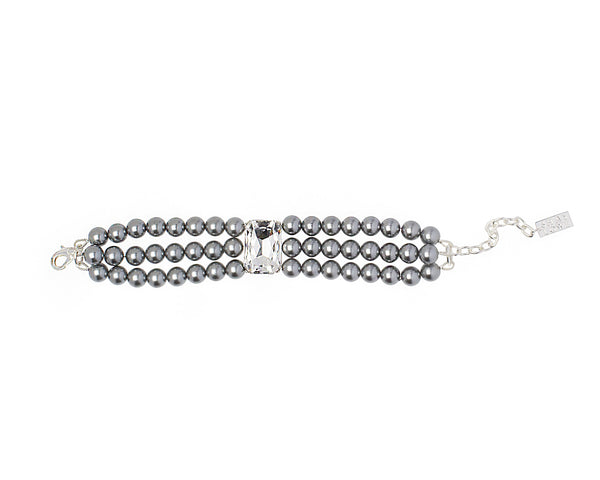 PARISIAN CHIC STATEMENT BRACELET (GREY)