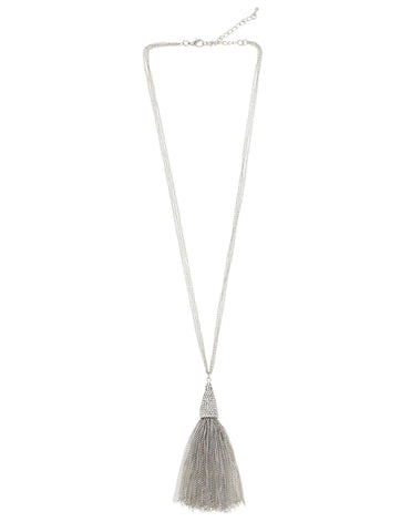 GATSBY GLAMOUR STATEMENT NECKLACE (SILVER)
