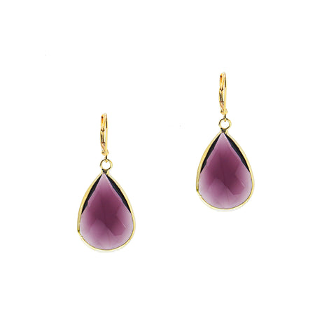 HOLIDAY KISS STATEMENT EARRINGS (AMETHYST)