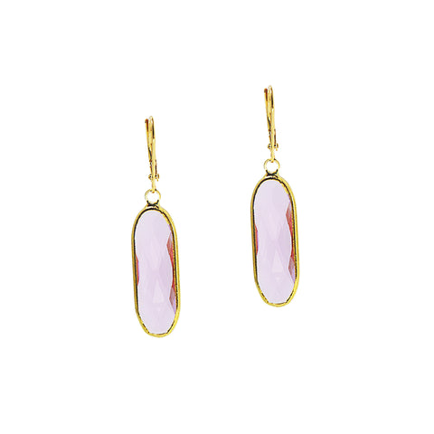 SPRING BLOOM STATEMENT EARRINGS (GOLD/PINK)